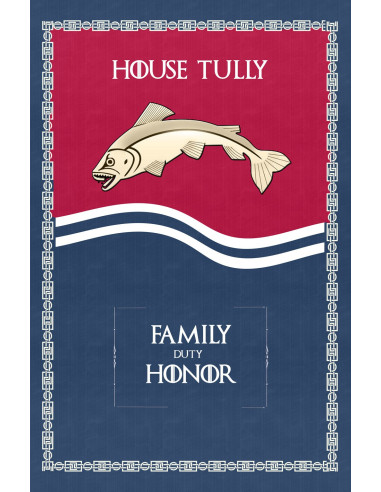 Bannière Game of Thrones Maison Tully (75x115 cms.)
