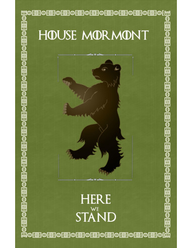 Bannière Game of Thrones Maison Mormont (75x115 cms.)