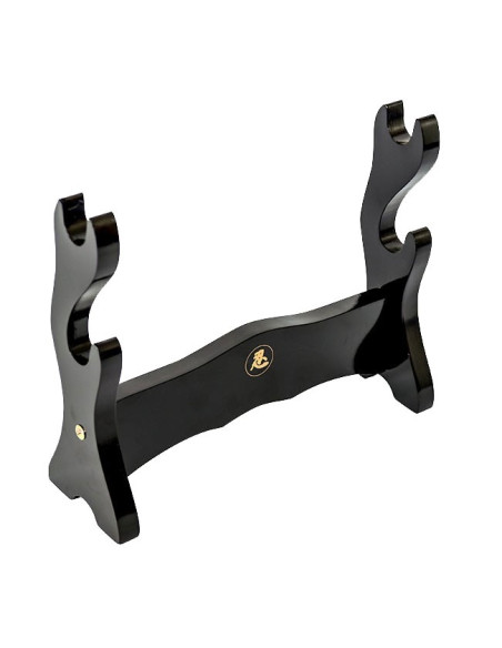 Présentoir en bois pour 2 katanas
