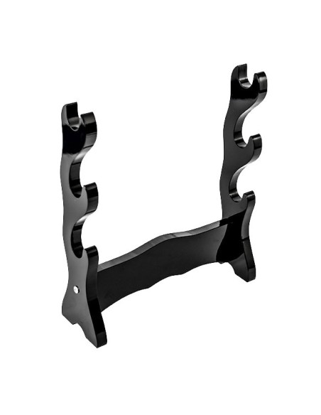 Présentoir en bois pour 3 katanas