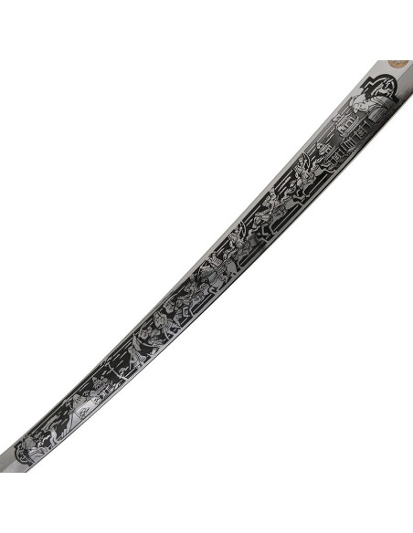 Wakizashi Masamune, poing d'argent
