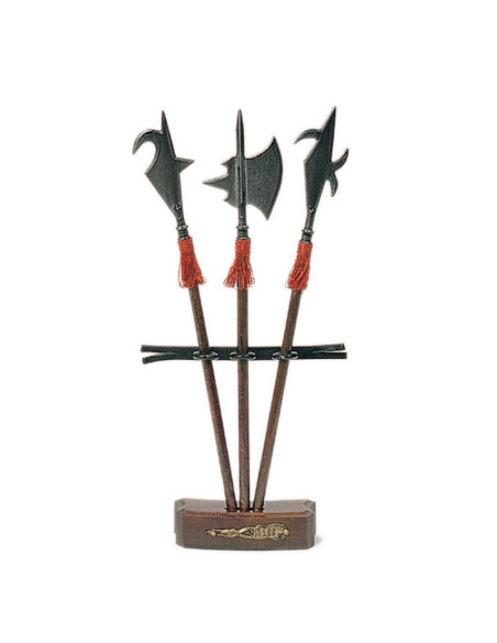 Support avec 3 mini hallebardes