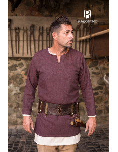 Tunique courte Tyr, bordeaux-gris 2