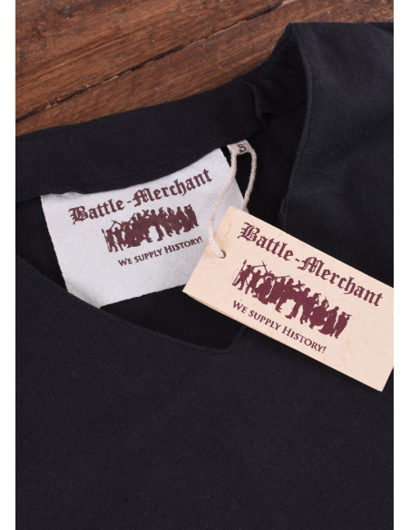 Chemisier médiéval Aila, noir