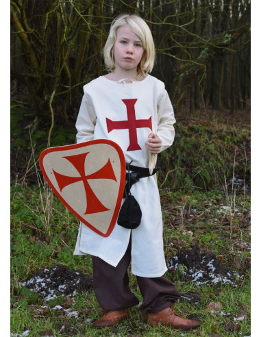 Tabard templier enfant, blanc naturel