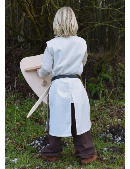 Tabard templier enfant, blanc naturel