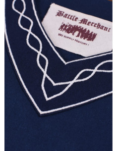 Robe médiévale Alvina, bleu-blanc 2