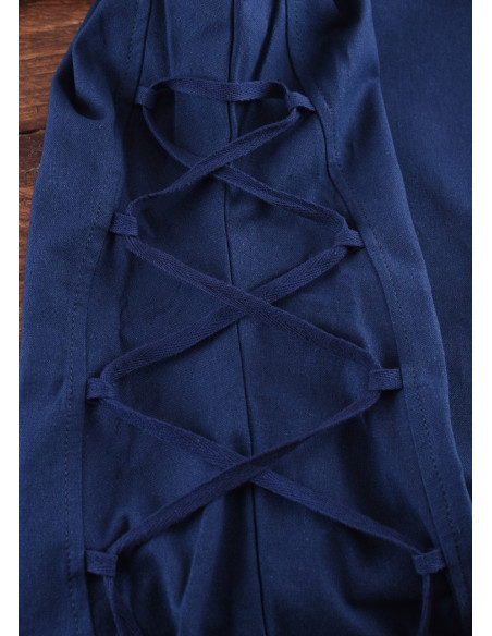Robe médiévale Alvina, bleu-blanc