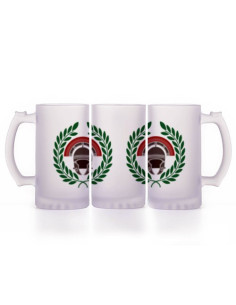 Chope à bière Roman Centurion, verre translucide