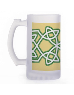 Chope à bière Celtic Knots, verre translucide 2