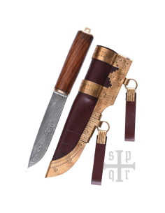 Couteau Viking Seax Damascène