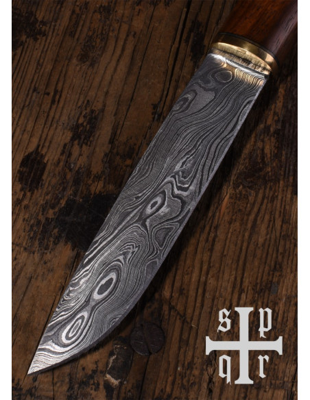 Couteau Viking Seax Damascène