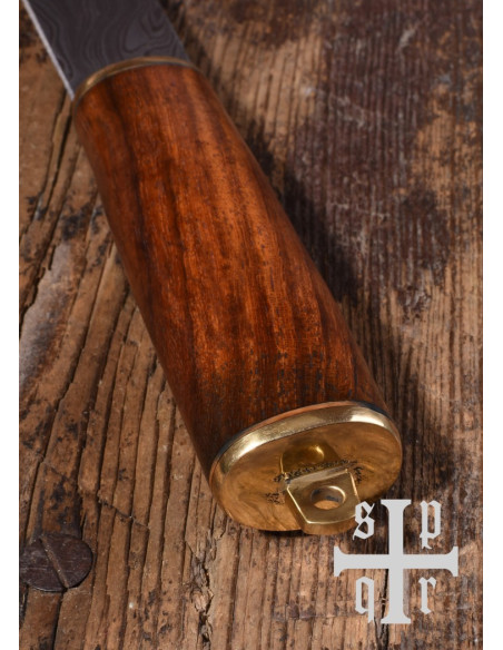 Couteau Viking Seax Damascène