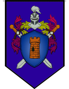 Bouclier héraldique de bannière médiévale