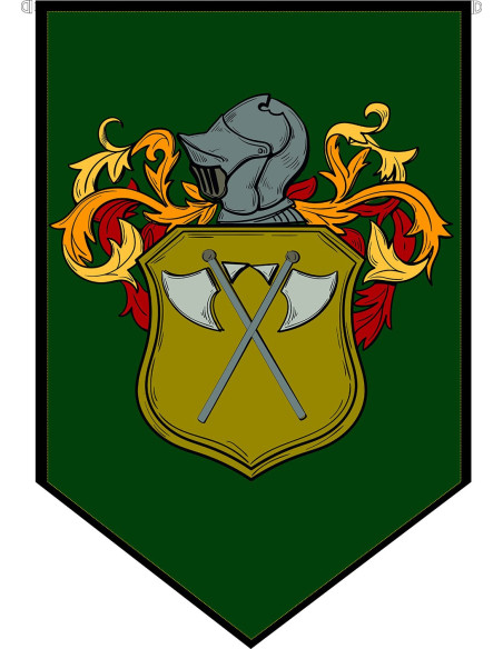 Bannière médiévale casque de bouclier...