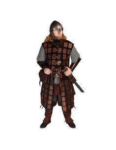 Brigandine Osric en cuir marron