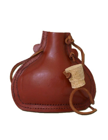 Flacon en acier doublé cuir