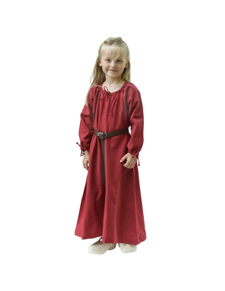 Robe viking rouge Ana, fille