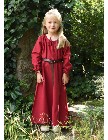 Robe viking rouge Ana, fille