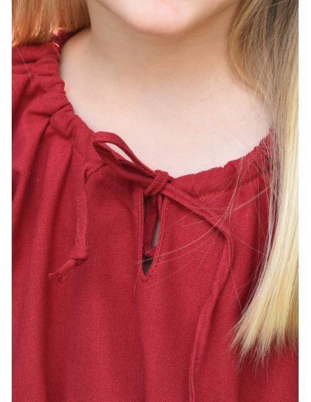 Robe viking rouge Ana, fille