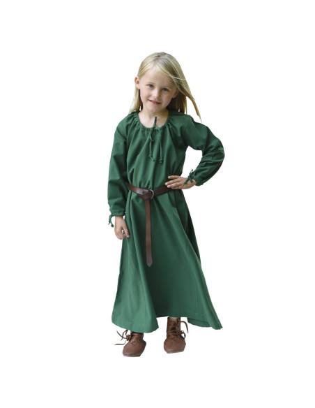 Robe viking verte Ana, fille