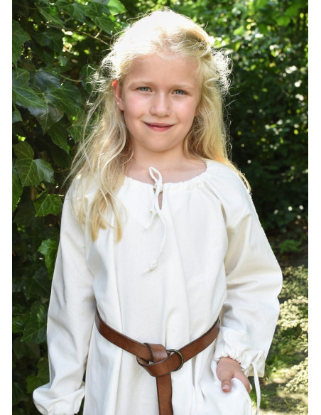Robe viking blanche Ana, fille