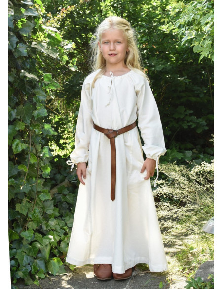 Robe viking blanche Ana, fille