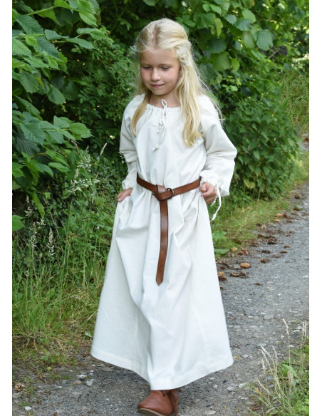 Robe viking blanche Ana, fille
