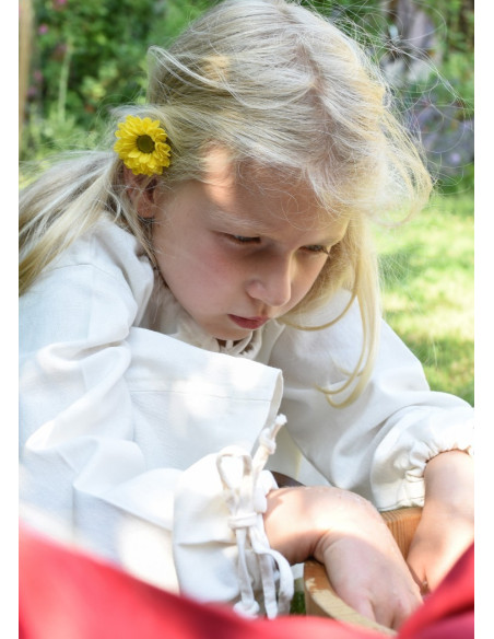 Robe viking blanche Ana, fille