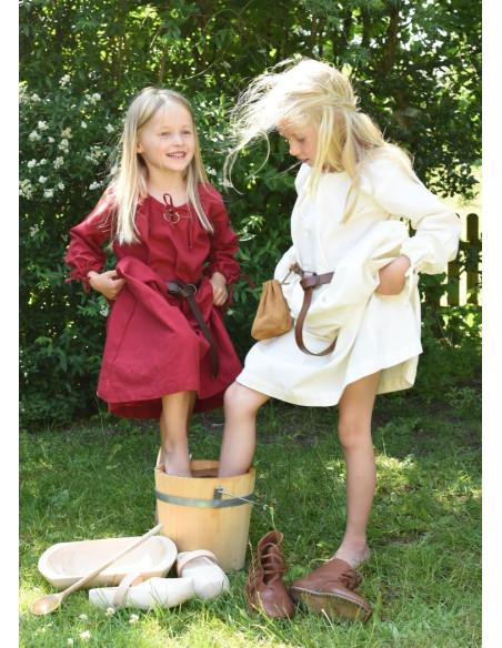 Robe viking blanche Ana, fille