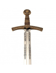 Épée de chevalier médiéval français, laiton 2