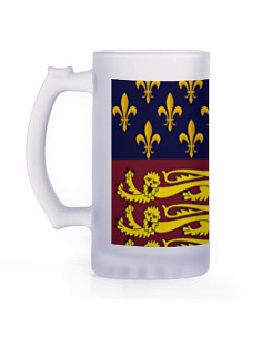 Chope de bière médiévale, verre translucide