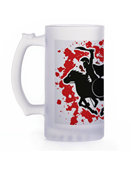 Chope à bière Guerriers grecs, verre...