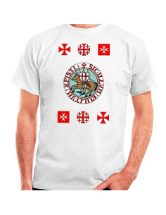 T-shirt des Templiers avec croix, manches courtes