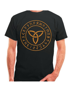T-shirt noir Celtic Trisqueta, manches courtes