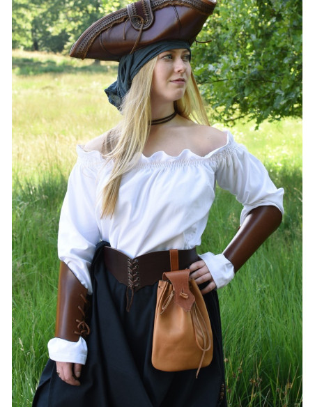 Chemisier médiéval blanc à manches...