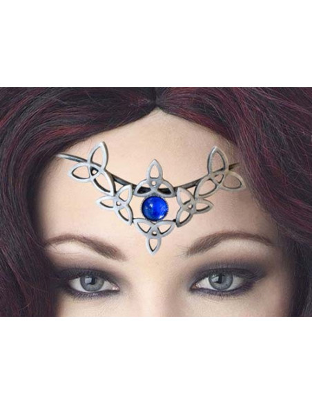 Pendentif perle de cristal bleu médiéval