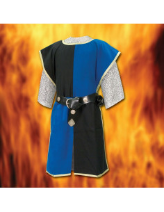 Tabard de chevalier médiéval bicolore