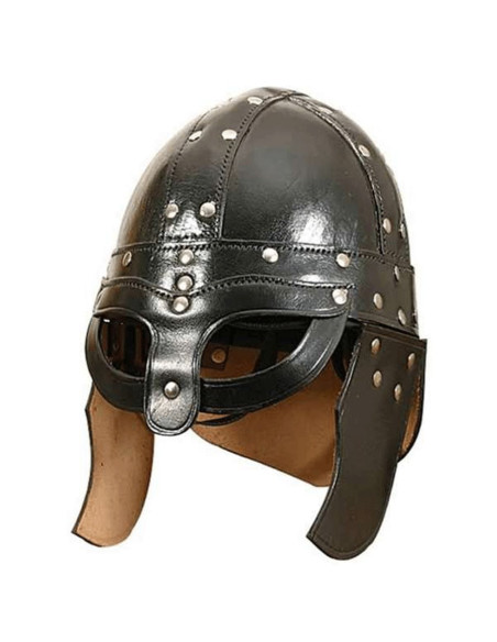Casque viking en cuir