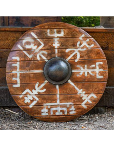 Bouclier Viking Vegvisir Iarla en latex, 80 cms.