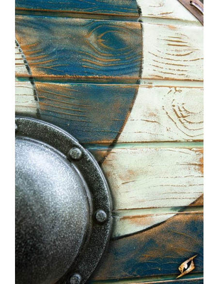 Bouclier Celtique Thegn Bleu-Blanc en...