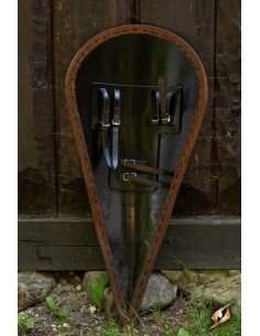 Bouclier Normand Blanc-Bleu en latex, 115x58 cms. 2