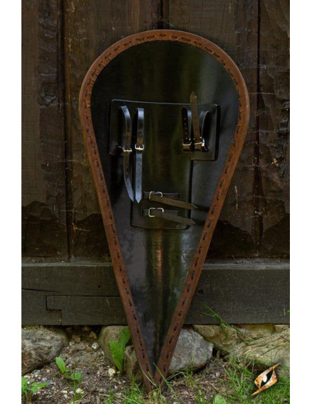 Bouclier Normand Blanc-Bleu en latex,...