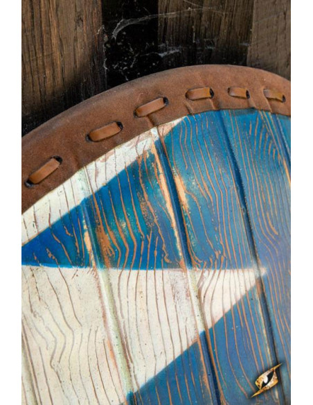 Bouclier Normand Blanc-Bleu en latex,...