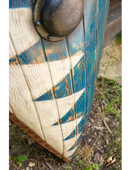 Bouclier Normand Blanc-Bleu en latex,...