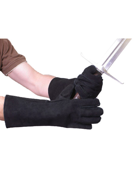 Gants Renaissance en croûte de cuir