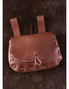 Sac médiéval réversible, cuir de vachette 2