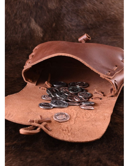 Sac médiéval réversible, cuir de...