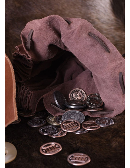 Sac médiéval Geldkatze en cuir marron...