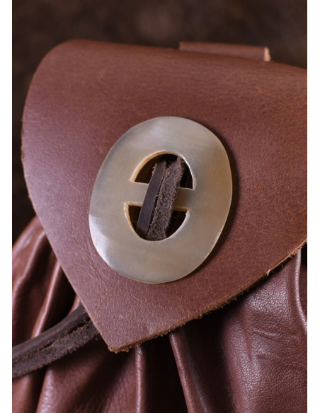Sac médiéval Geldkatze en cuir marron...